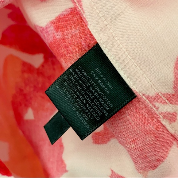 Ralph Lauren Floral Print Non Iron Shirt Size S - Picture 4 of 5